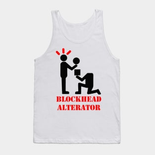 Blockhead Alternator Black Tank Top